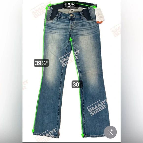 Ingrid & Isabel Flare Blue Jeans Maternity Boot Cut With Expandable Waist Size 4 - Picture 9 of 9